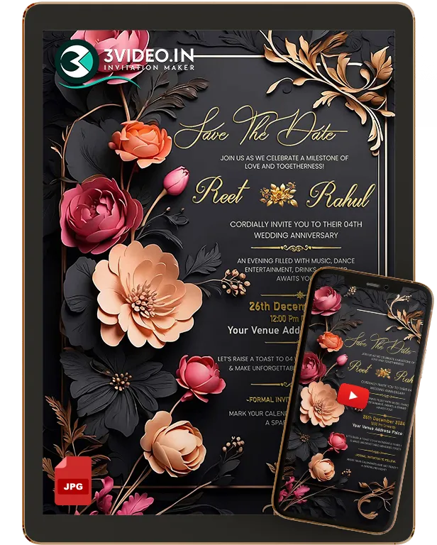 Printable and Editable Invitation Card for Events | Video & Image Invite