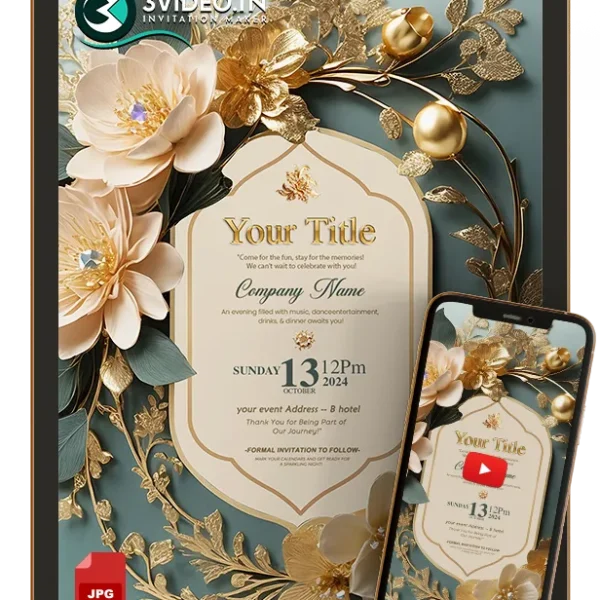 Universal Printable Invitation Card | Video & Image Invite