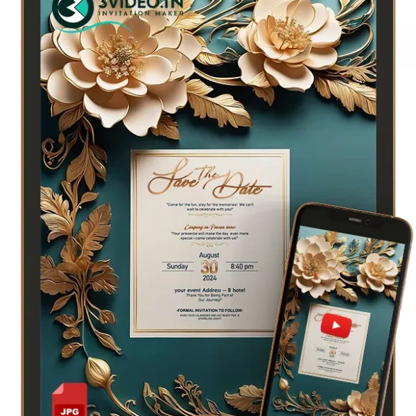 Elegant Invitation Card with Personalized Details | Video & Image Invite