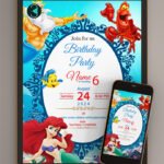 ariel birthday invitation thumbnail