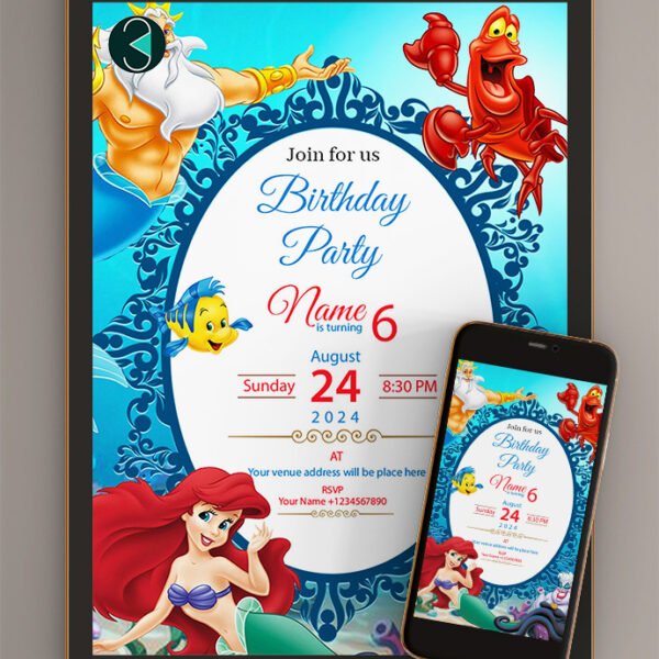 Ariel Birthday Invitation | Card online