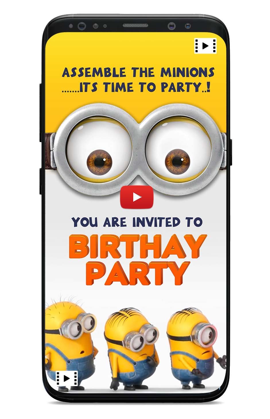 Minion Birthday Card | Video Invite