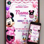 Minnie Mouse birthday invitation