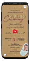 Naming Ceremony Invitation Card