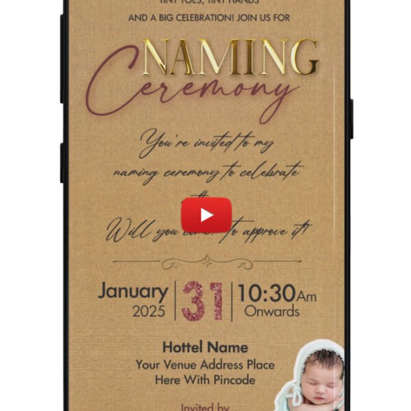 Naming Ceremony Invitation Card