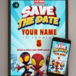 Spidey birthday Save the date card thumbnail