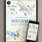 airplane birthday invitation thumbnail