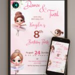 ballerina birthday invitation thumbnail