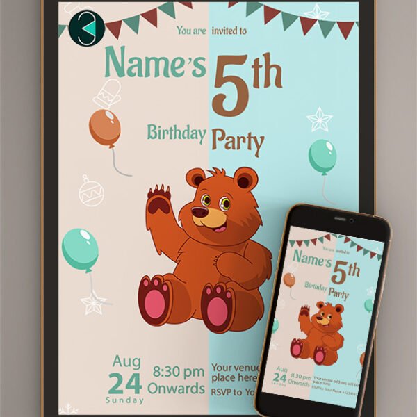 Bear Birthday Invitations | Card online