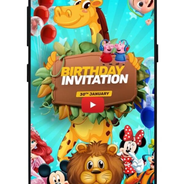 Cartoon Invitation Card | Video Invite