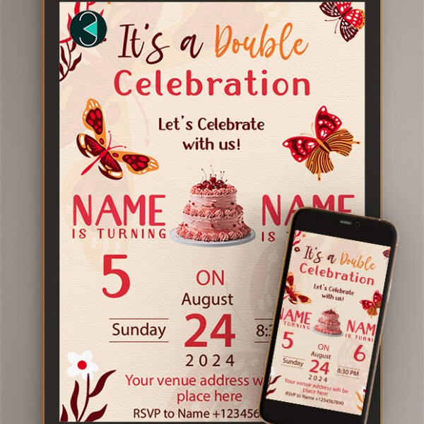 Double Birthday Iinvitation | Card online