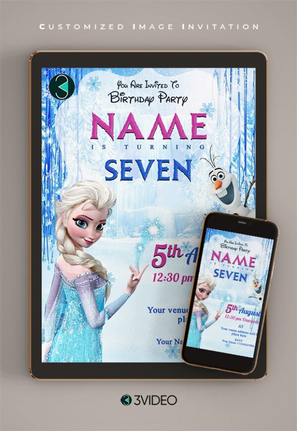elsa birthday invitations