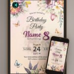 floral birthday invitations thumbnail