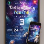 galaxy birthday invitations