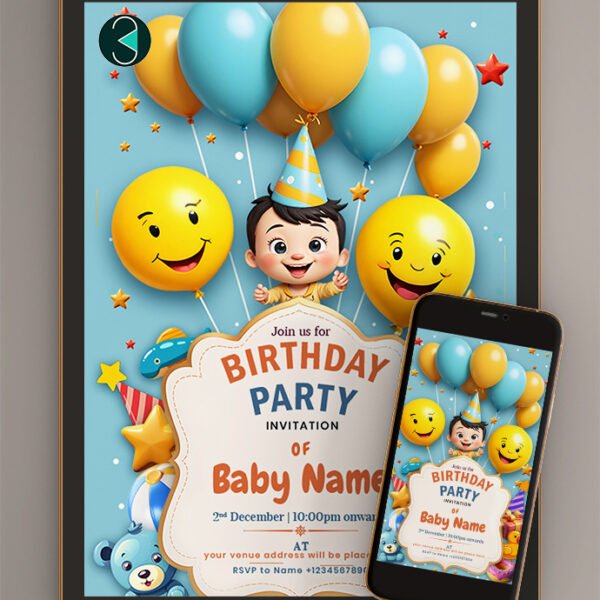 Happy Birthday Invitation for Boy | online