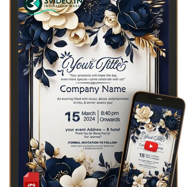 Custom Design Invitation Card | Video & Image Invite