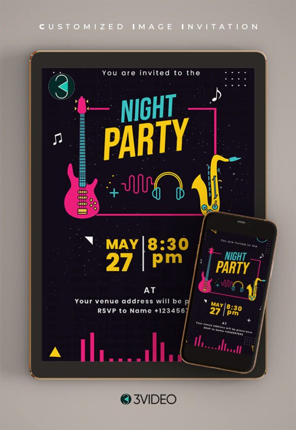 Night Party Invitation card