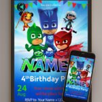 pj masks birthday invitations