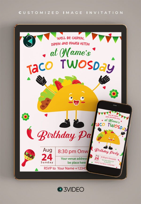 taco twosday invitation