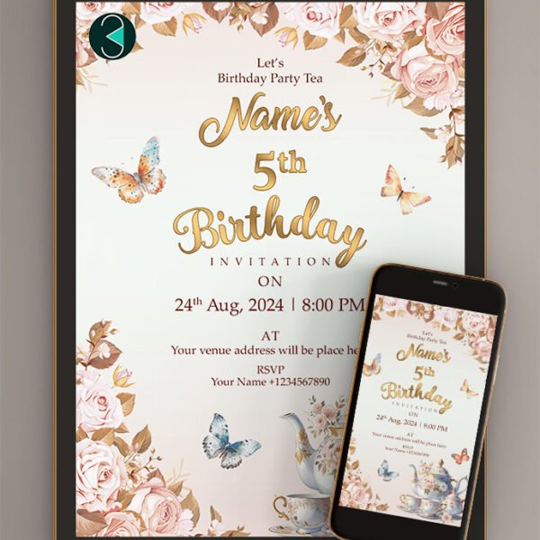 Tea party Birthday Invitation | Card online