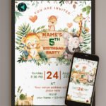 woodland birthday invitations