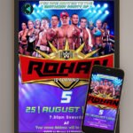 wwe birthday invitations thumbnail