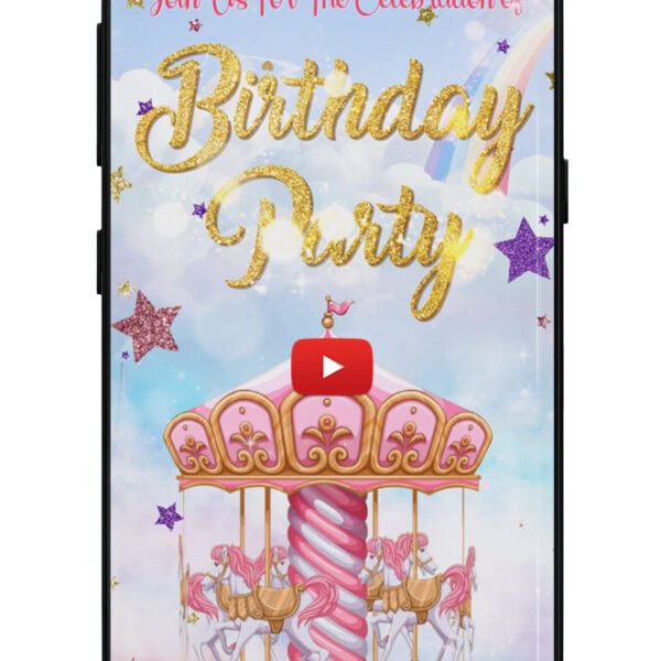 Carousel Birthday Party Invitation