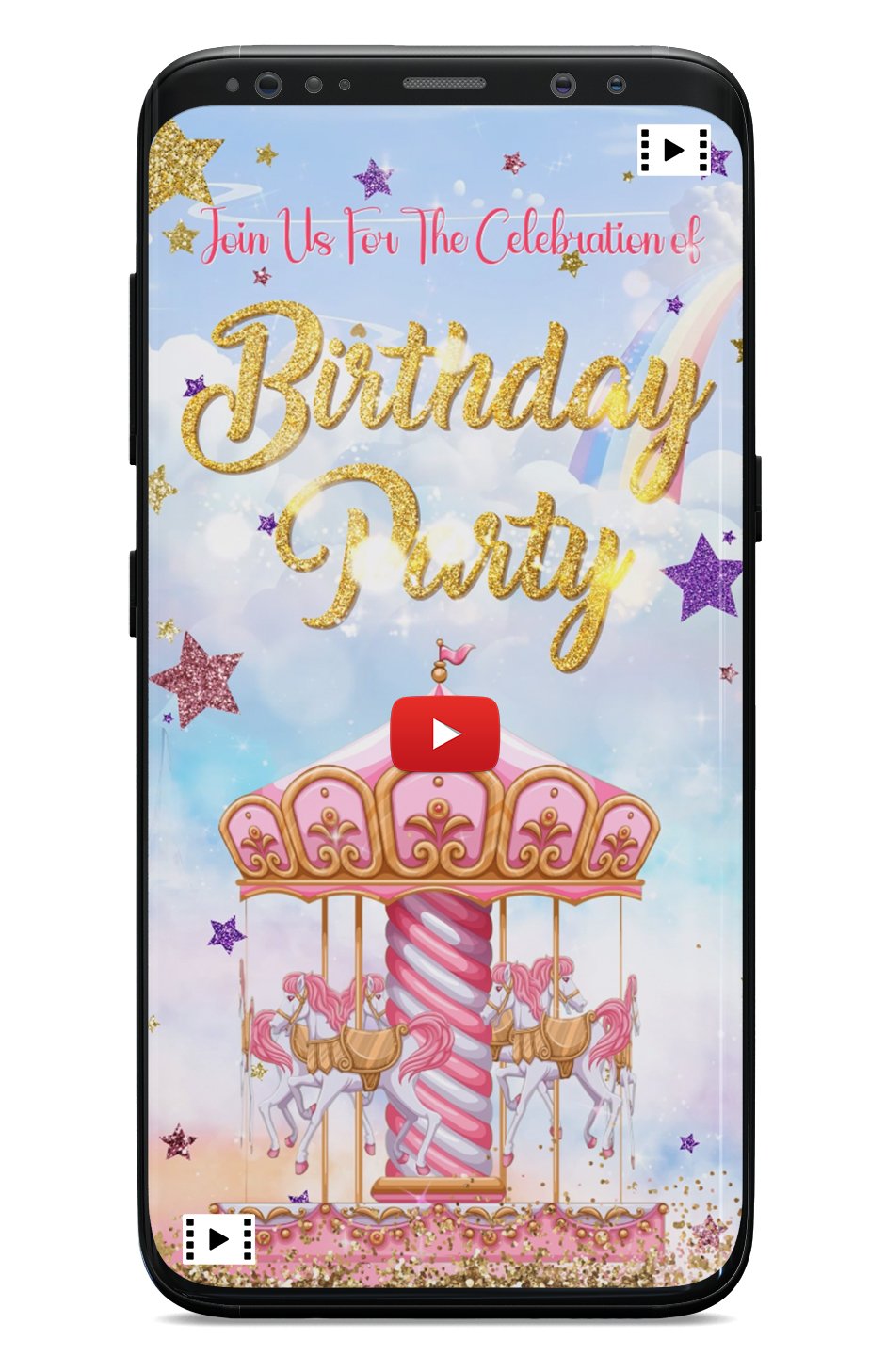 Carousel Birthday Party Invitation