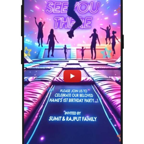 Trampoline Birthday Invitation | Video