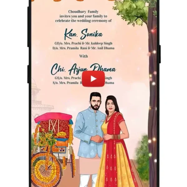 Digital Wedding Invitation Video | Color Shine