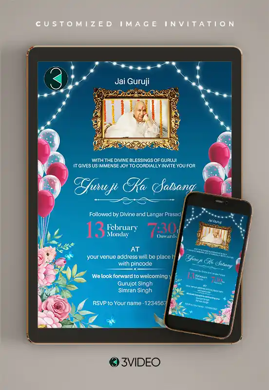 Guru ji Satsang Invitation Card