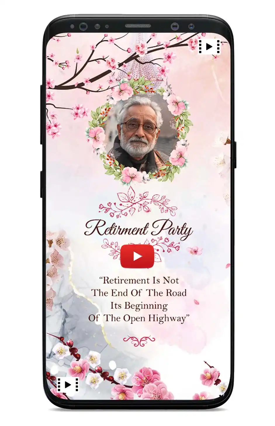 Retirement Invitation Card in English