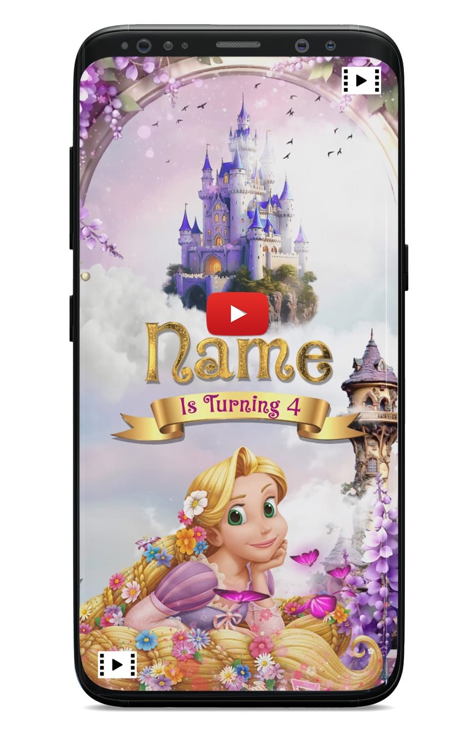 Tangled Birthday Party Invitation