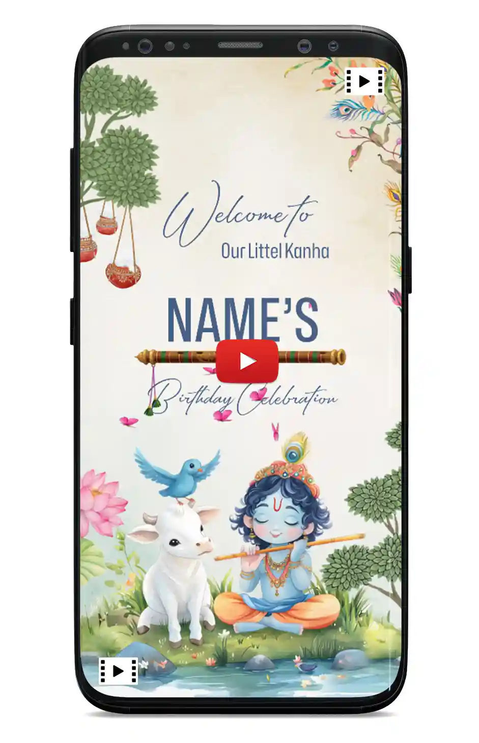 Krishna Birthday Invitation Video | V2