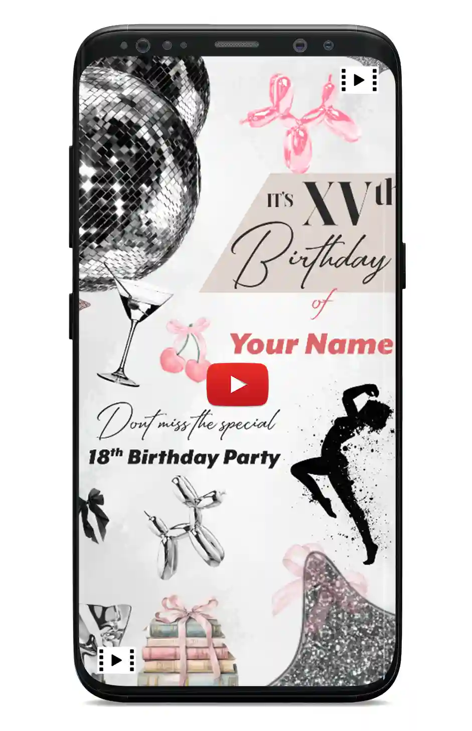 Adult Birthday Invitation For Girl THUMBNAIL