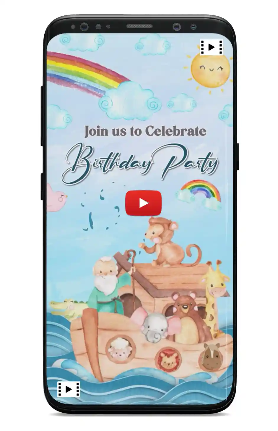 Noah ark Birthday Invitations