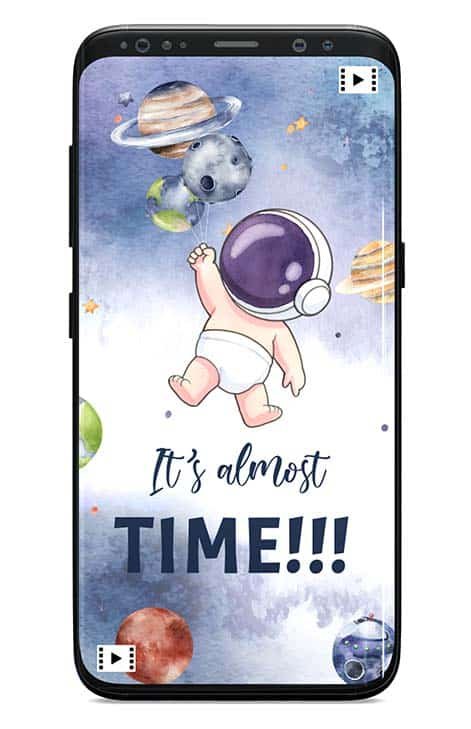 Customize Space baby shower Invitation