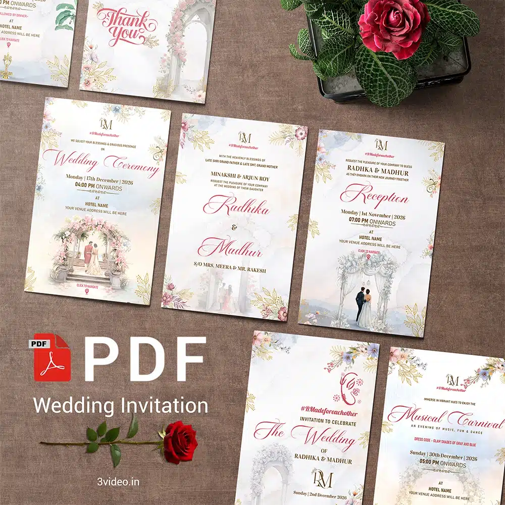 Wedding Invitation Pdf | Moon Light