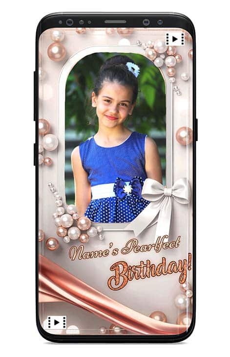 Pearl birthday invitation video