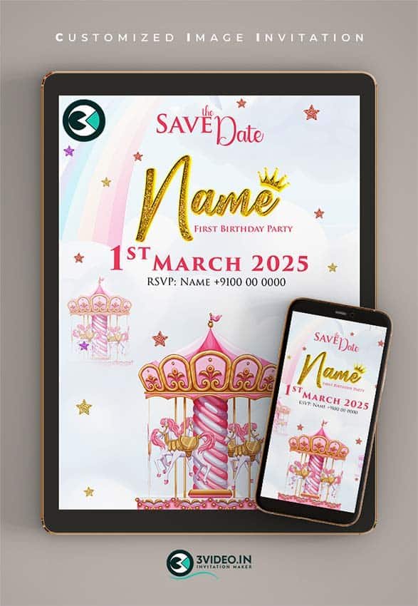 Carousel Invitation Card