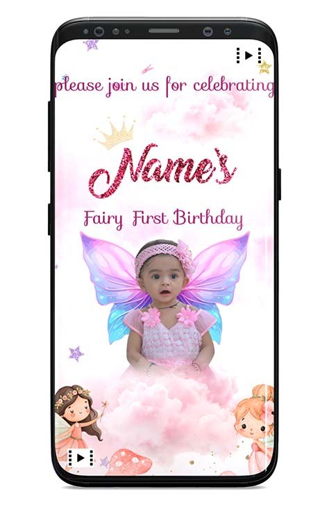 Birthday Invitation Card Butterfly Theme thumbnail