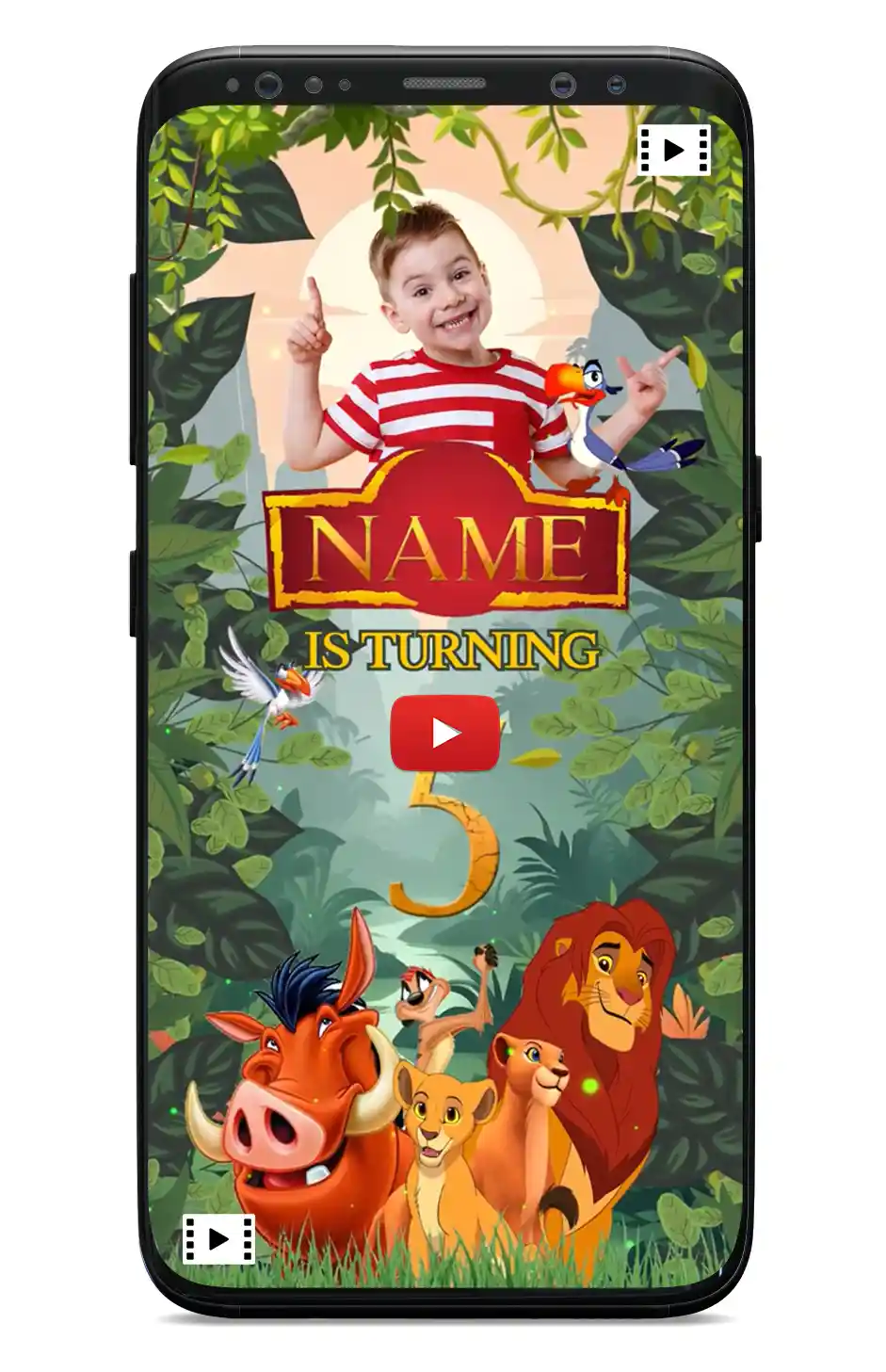 The lion king Birthday Invitation Video