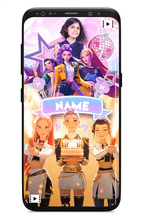 kpop Demon Hunters Birthday Invitation Video