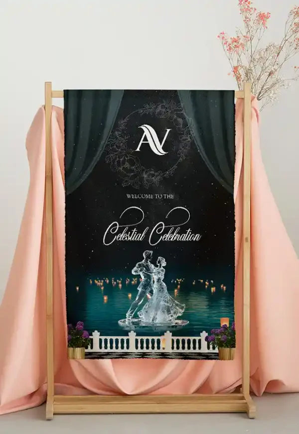 Elegant Night Reception Entrance Standee | 3VIDEO.IN