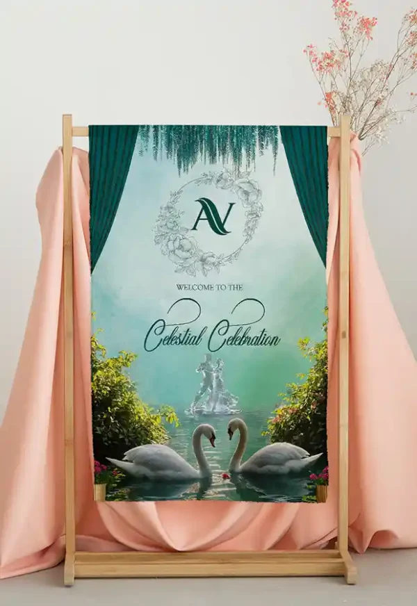 Modern Glam Reception Standee Design | 3VIDEO.IN