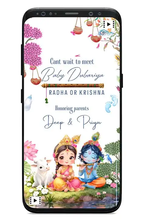 Radha Krishna Baby shower invitation video