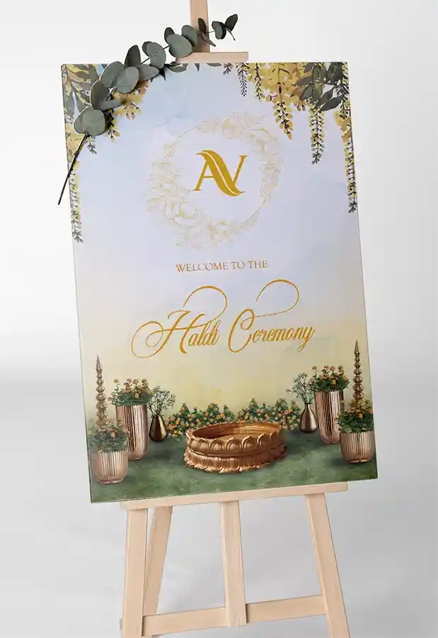 Sunshine Bloom Haldi Ceremony Standee