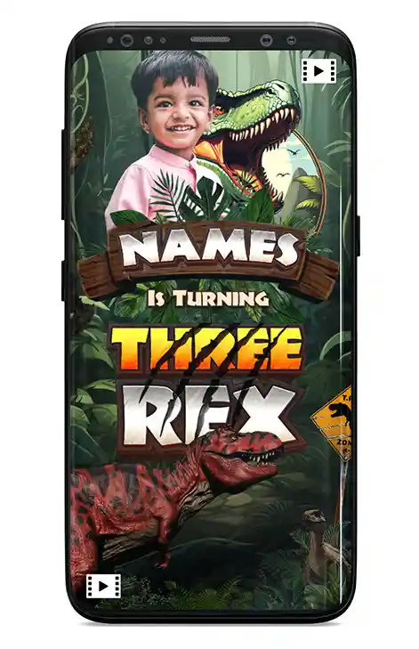 Birthday Dinosaur Invitation | Dinosaur Theme Birthday Invitation | Kids Dino Party Invite