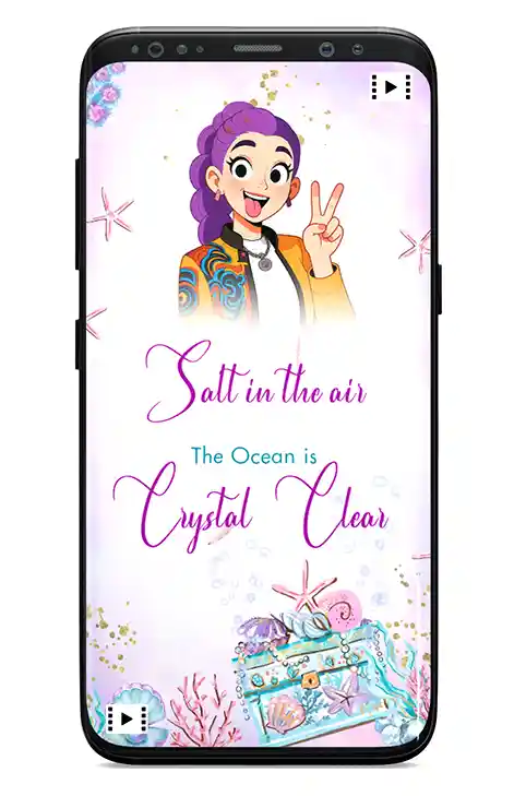 Digital Mermaid Birthday Invitation | K-Pop Under the Sea