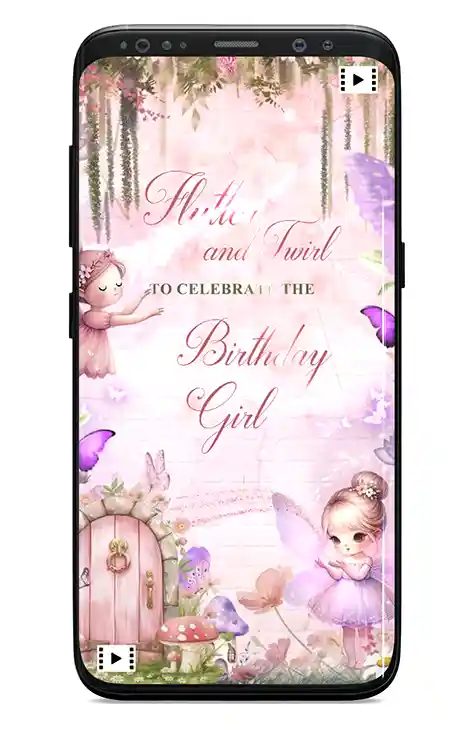 Fairy Theme Birthday Invitation | Magical Fairy Party Invitation